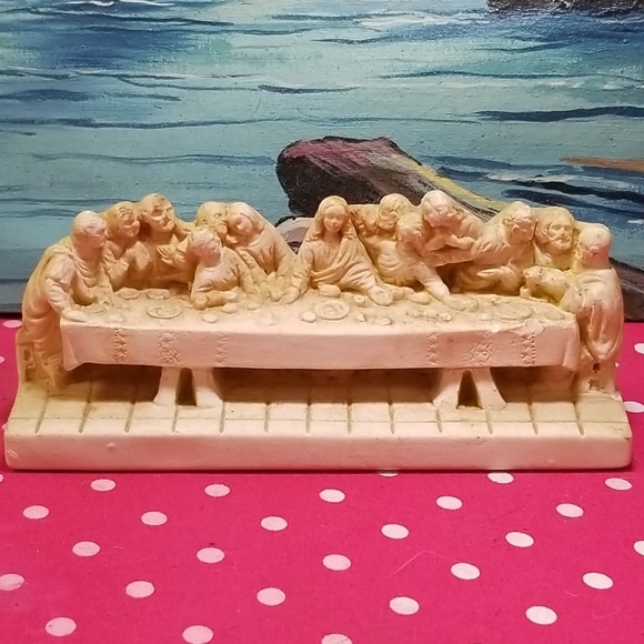 VTG Last Supper Statue Resin or stone Sculpture